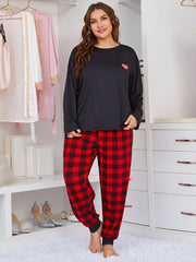 Plus Size Fall Pajama Set for Women