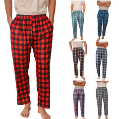 Checkered Printed Oversized Pajama Set for Men