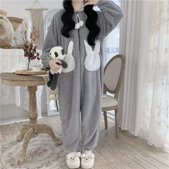 Women's Bunny Hooded Onesie