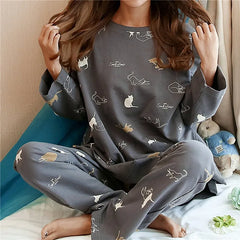 Big Size Cotton Pajama Set for Women