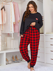 Plus Size Fall Pajama Set for Women