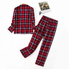 Women's Plus Size Flannel Cotton Pajama Set