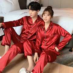 Silk Satin Couple Pajama Set