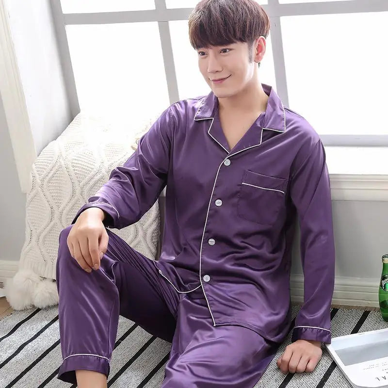 Silk Satin Couple Pajama Set