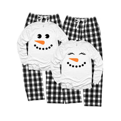 Beige Long-Sleeve Family Christmas Printed Pajama Set in Beige, view 2