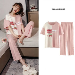 Summer Cotton Pajama Set for Women