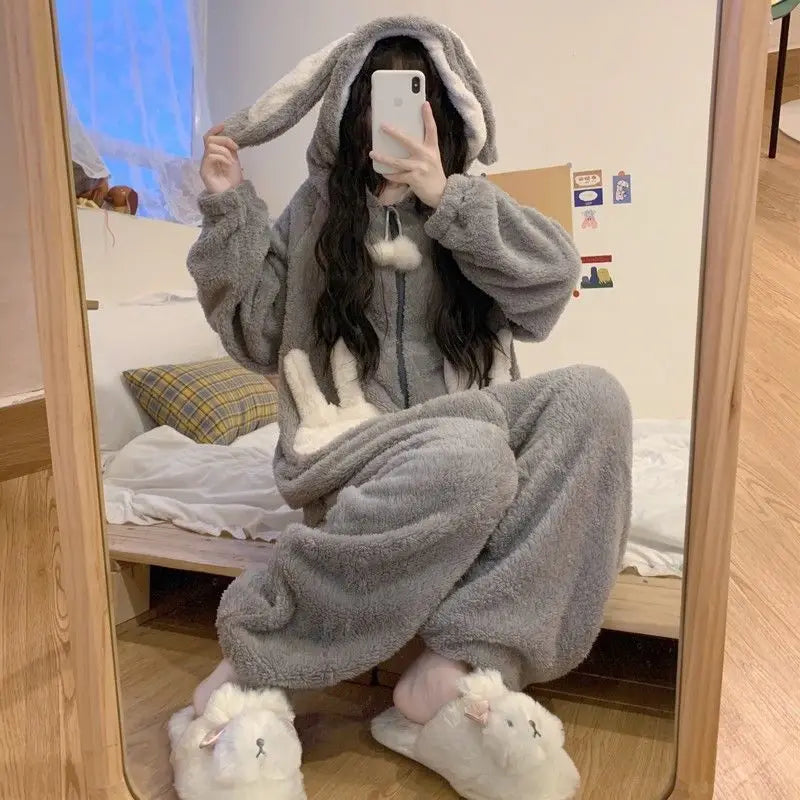 Women's Bunny Hooded Onesie