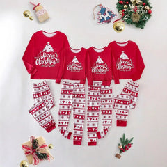 Black & Beige Family Christmas Matching Pajama Set in black, view 3