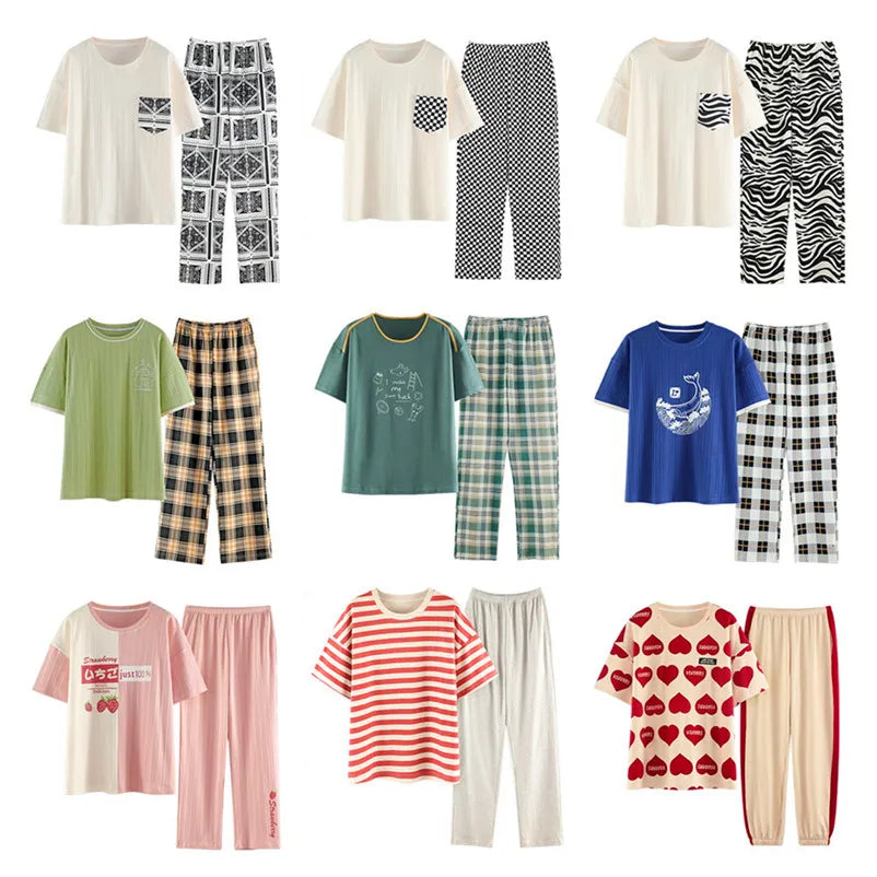 Summer Cotton Pajama Set for Women