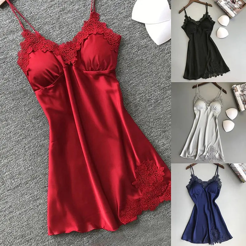 Silk Suspender Nightdress for Women