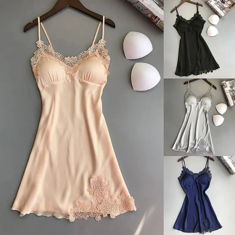 Silk Suspender Nightdress for Women