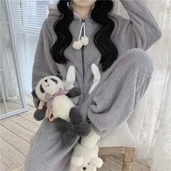 Women's Bunny Hooded Onesie