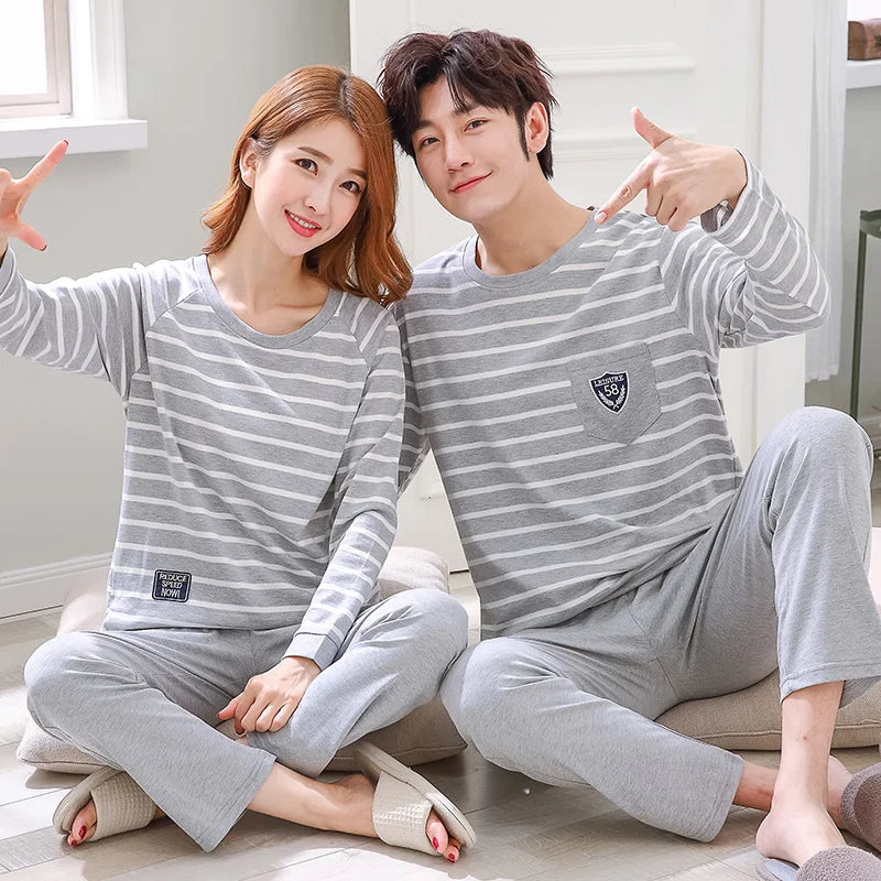 Dinosaur Cartoon Cotton Pajamas for Couples